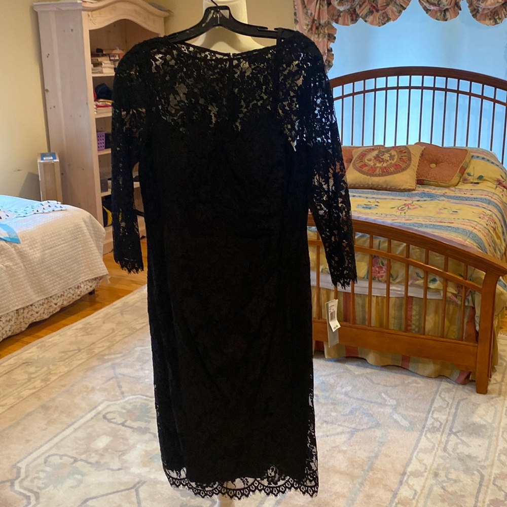 Rickie freeman TERI JON LACE COCKTAIL dress with 3/4 long sleeve.